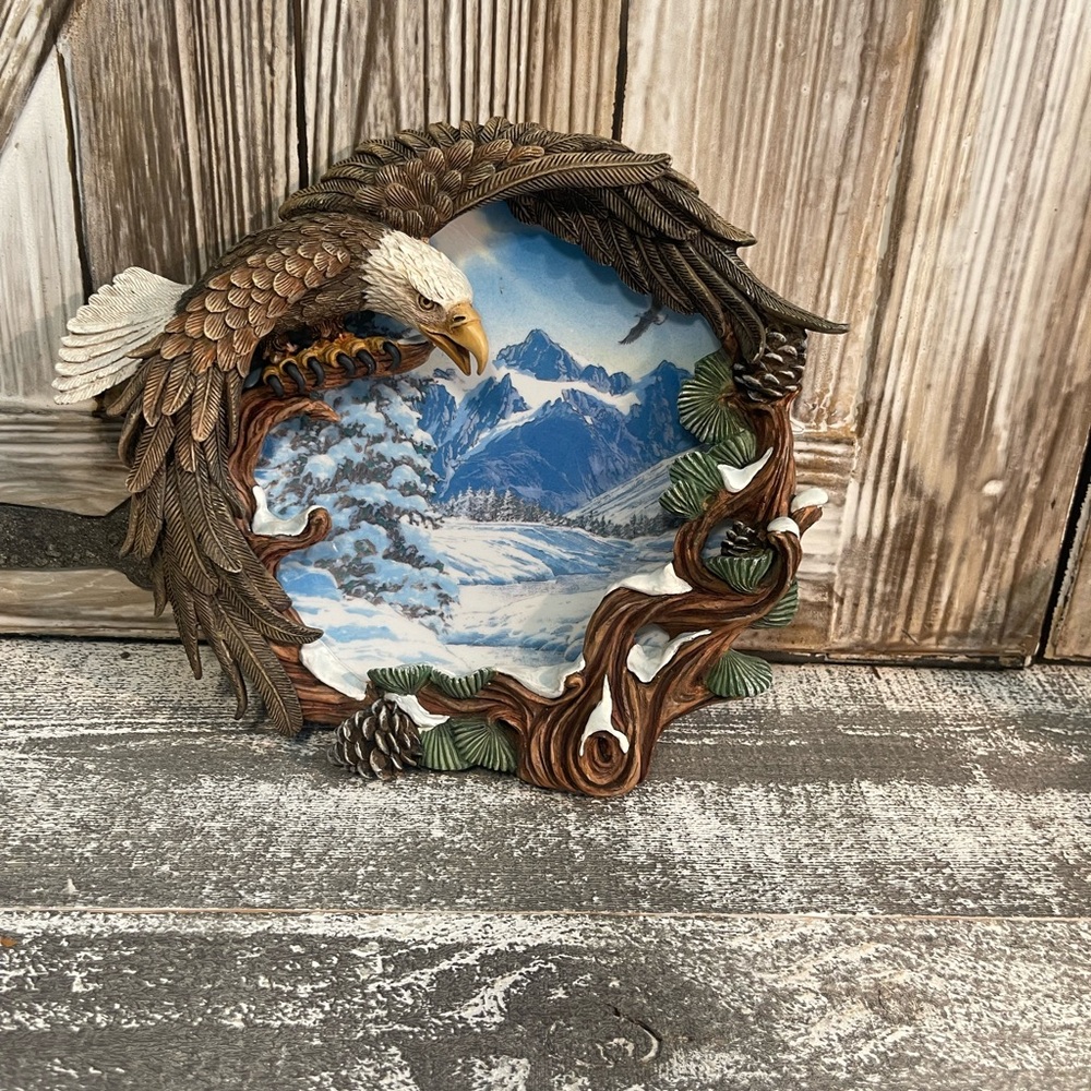 Eagle Wall Art with Mountain Scene